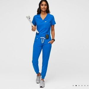 Royal Blue Figs Zamora Jogger Scrub Pants